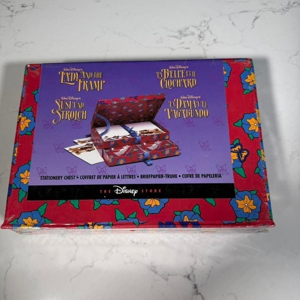 Vintage Disney Store Stationery Chest Box Set Lady & The Tramp  Sealed Rare